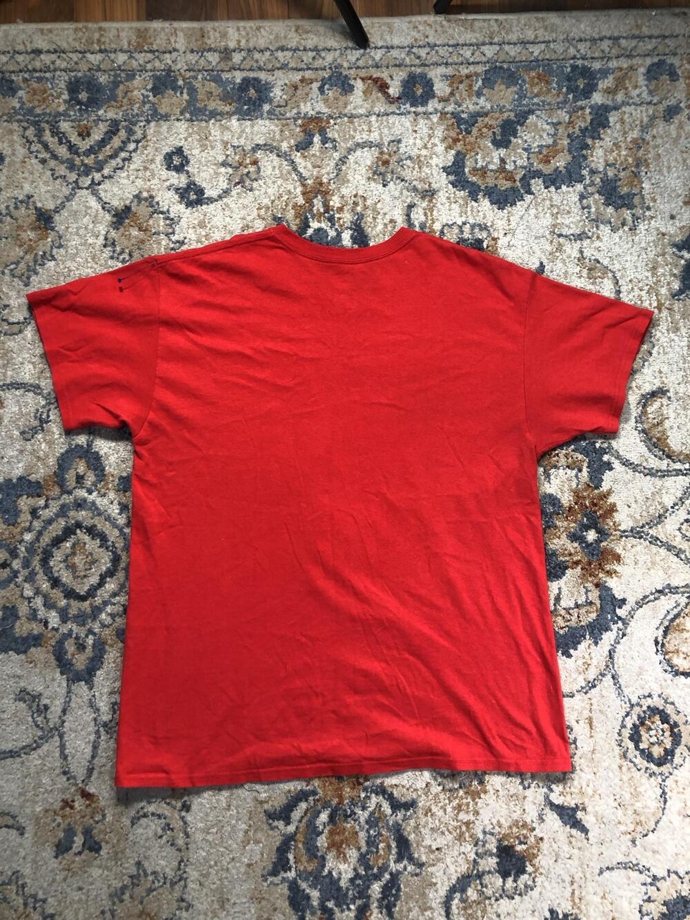 Cleveland Indians Shirt Mens Large Red MLB Baseball Majestic Chief Wahoo Tee - Picture 10 of 10